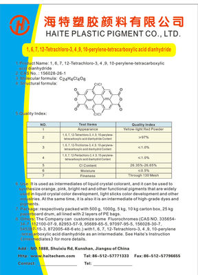 1,6,7,12-Tetrachloro-3,4,9,10-perylene-tetracarboxylic acid dianhydride เลขที่ CAS 156028-26-1